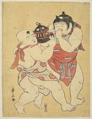 Katsukawa Shunzan (act.1782-1798)
Chuban, Deux enfants