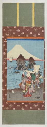 Utagawa Hiroshige (1797-1858)
Kakemono miniature : Fuku