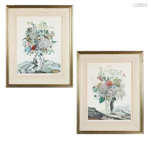 A PAIR OF SERGEY CHEKHONIN (RUSSIAN 1878-1936 ) HAND-COLORED...