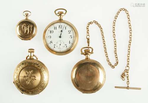 GROUP OF FOUR AMERICAN WALTHAM WATCH CO. POCKET WATCHES