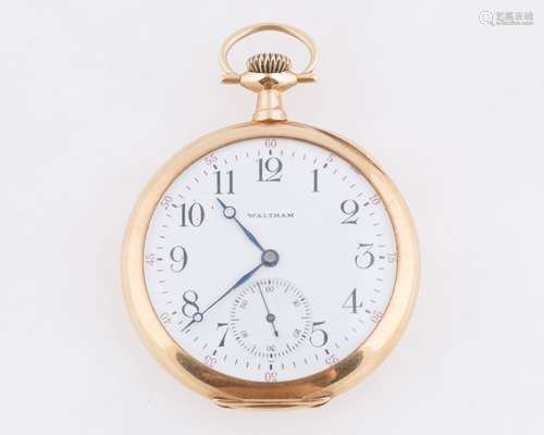 WALTHAM POCKET 14K GOLD WATCH