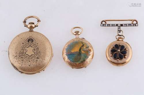 THREE VARIOUS POCKET WATCHES