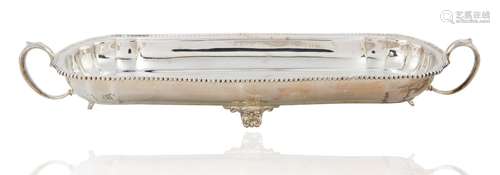 OBLONG SILVER PLATED TRAY, RAND MANUFACTURES