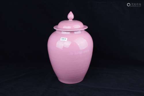 粉红釉盖罐
