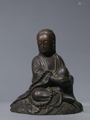 Bronze Avalokitesvara Seated Statue Ornament