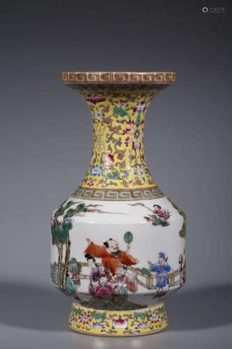 Famous celestial beings' birthday picture hand-mouthed vase