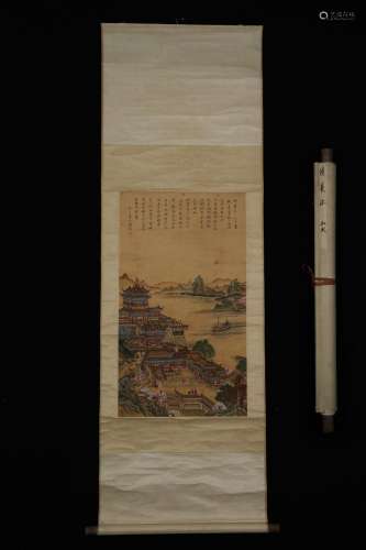 Yuan Jiang landscape painting on silk
