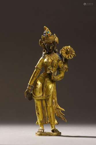 Gilt bronze statue of Tara