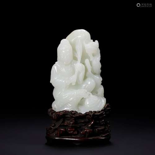 Hetian Jade Guanyin Statue