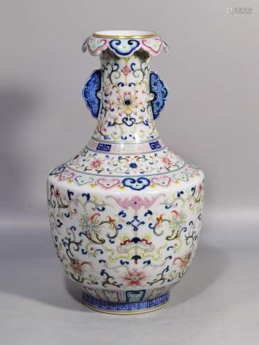 Pastel Fushou Twining Lotus Amphora