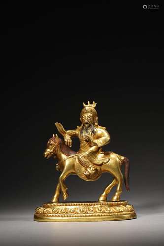 A QING GILT BRONZE BUDDA FIGURE