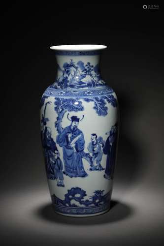 A QING QIANLONG FIGURAL VASE