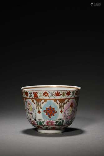 A QING FIGURAL CUP