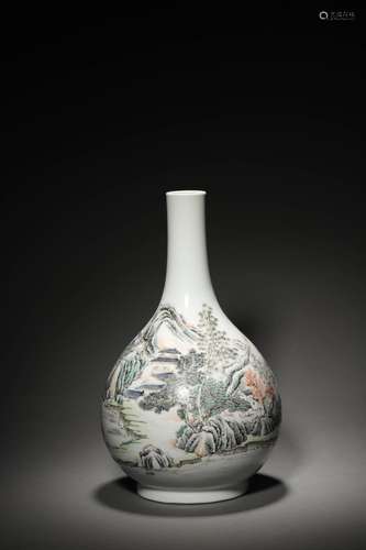 A QING FIGURAL VASE