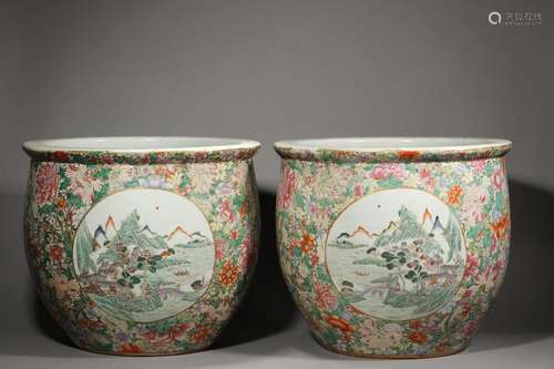 A PAIR OF QING JARS