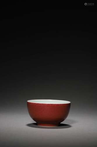 A QING YONGZHENG PERIOD RED BOWL