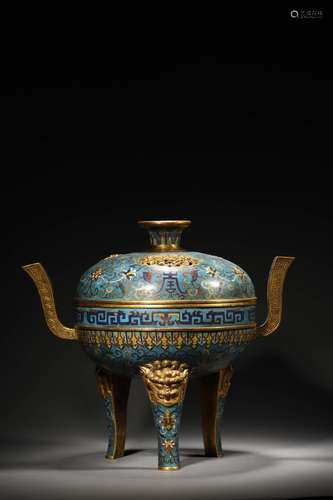 A QING QIANLONG ENAMELLED CENSER