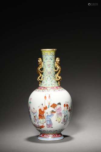 A QING JIAQING FIGURAL VASE