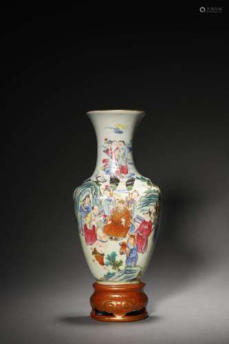 A QING FIGURAL VASE