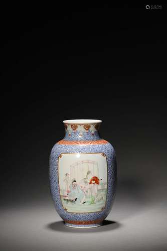 A QING FIGURAL VASE