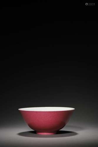 A QING GUANGXU ROUGE GLAZED BOWL