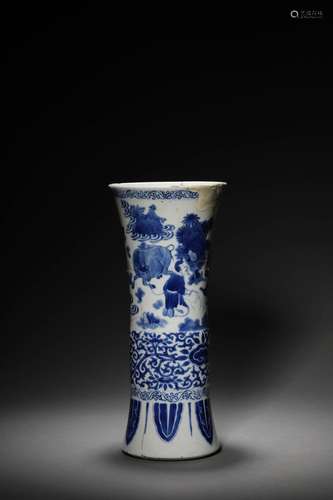 A MING FIGURAL VASE, HU