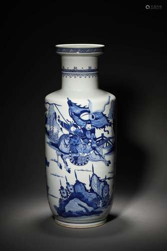 A QING KANGXI PERIOD FIGURAL VASE