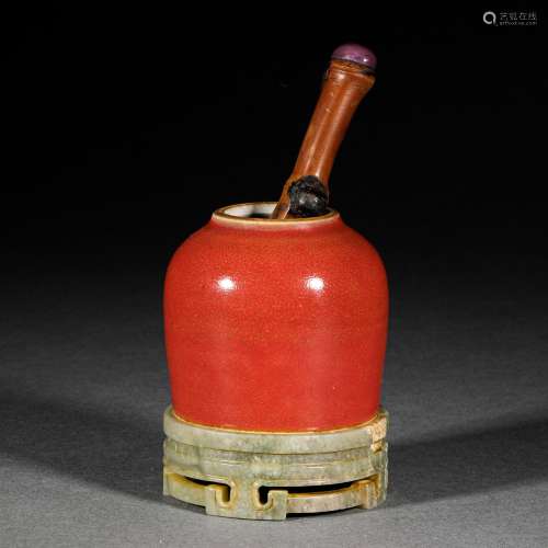 Qing Dynasty monochrome glaze water bowl