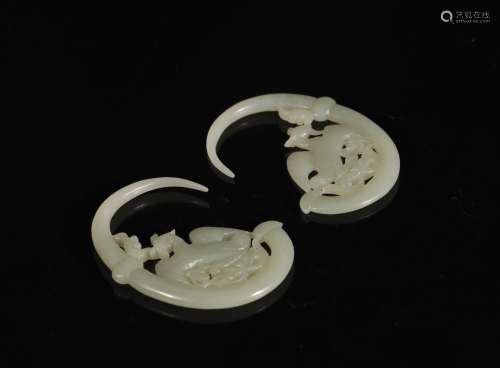 Ming Dynasty Hetian Jade Earrings