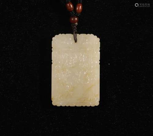 Qing Dynasty Hetian Jade Duozi Duofu Brand