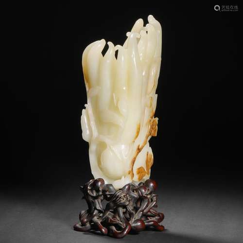 Qing Dynasty Hetian jade bergamot