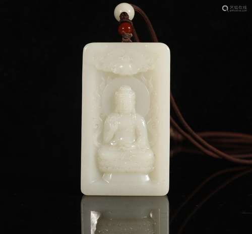 Qing Dynasty Hetian Jade Buddha