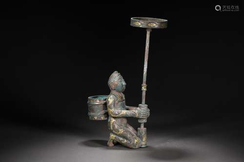 Before the Ming Dynasty, the golden and silver man's lamp wa...