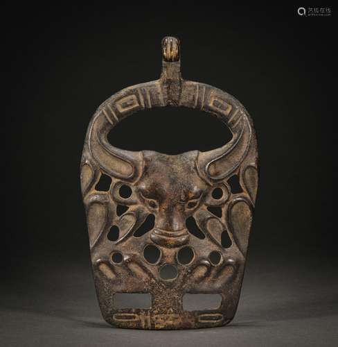 Bronze Bull Head Belt Hook Before Ming Dynasty