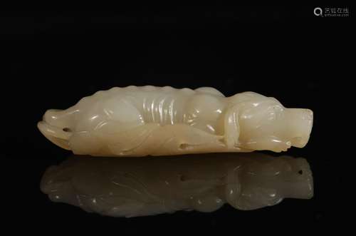 Ming Dynasty Hetian Jade Sleeping Dog