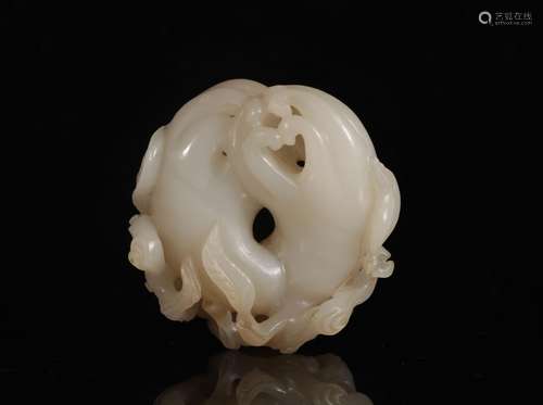 Qing Dynasty Hetian jade bergamot