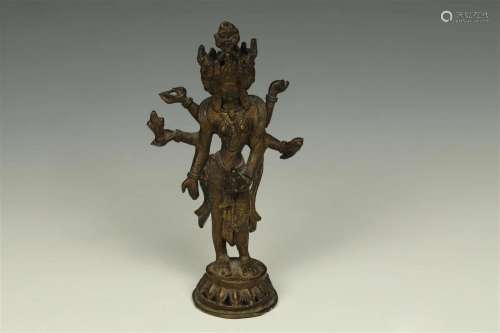 19th century standing multi-faceted Guanyin