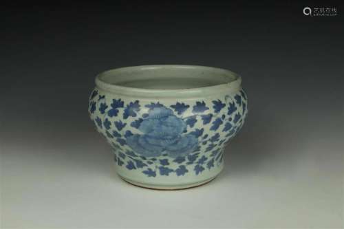 Blue and White Jardiniere Planter, Qing Dynasty, 19th centur...