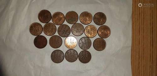 147 pc Asian coins(Copper&Silver) 19th--20th C, Qing Dyn...