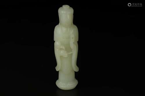 Standing Jade Guanyin Statue