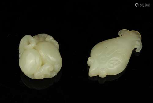 Celadon White Ruyi Coin Group AND Mughal Style Tulip Plaque ...