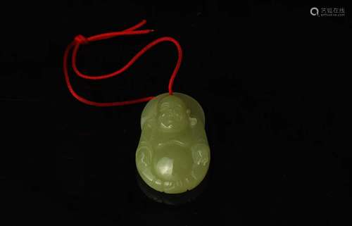 Hardstone Carved Budai Maitreya Buddha Pendant