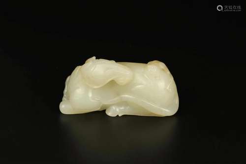 White and Yellow Jade Horse and Monkey Group