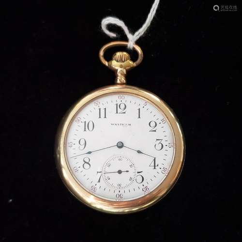 1908 17J Waltham pocket watch with goldfilled case