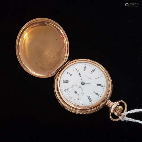 1900 7J Full Hunter ladies Waltham pocket watch with goldfil...