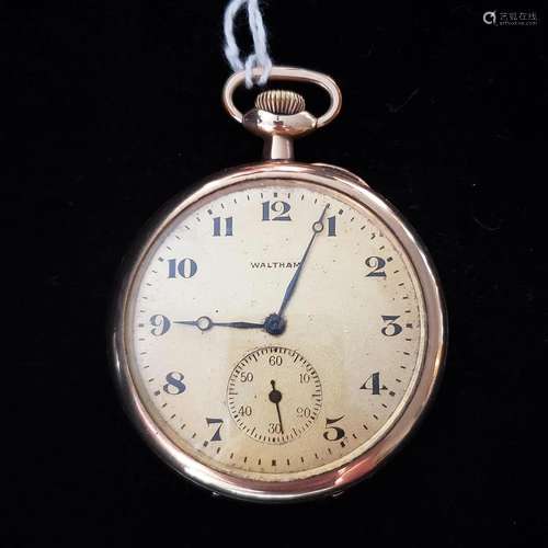 1917 7J Waltham pocket watch with goldfilled case