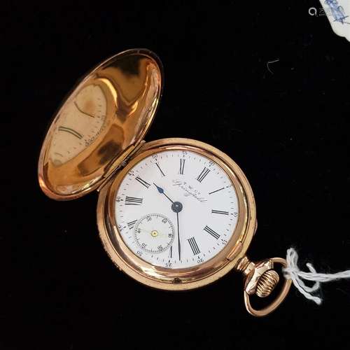 L. Atkinson Antique full hunter goldfilled ladies poacket wa...