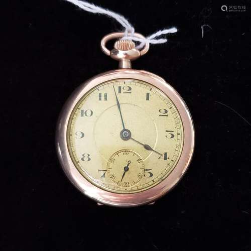 17J Antique swiss made goldfilled pocket watch