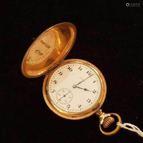 1917 17J full hunter goldfilled Elgin pocket watch