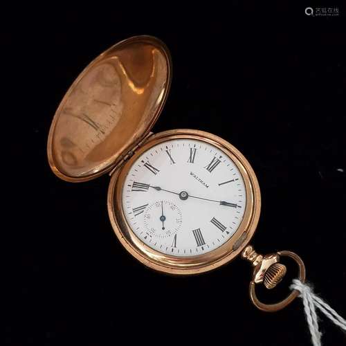 1902 7J full hunter Waltham ladies pocket watch